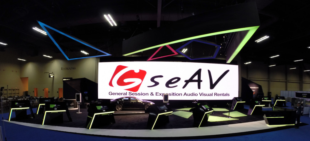 Ultra widescreen LED video wall set up by GSEAV.