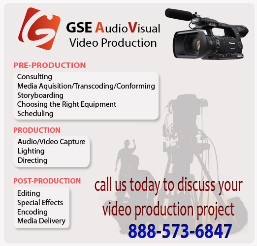 GSE AV Video Production GSE AV Video Production - Orlando, Atlanta, New Orleans